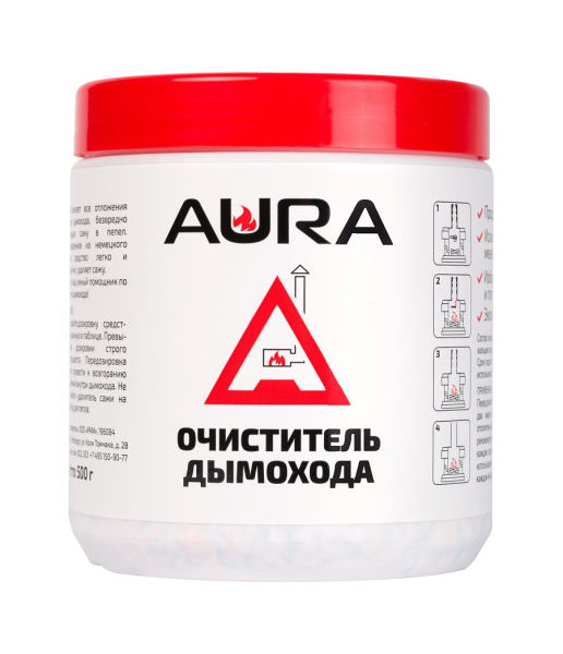 Средство для чистки дымохода AURA 0.5kg - купить в Москве по цене производителя